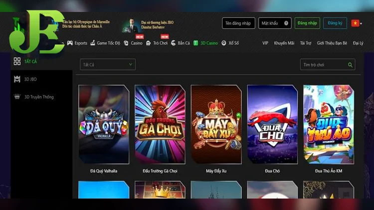 Các sản phẩm đa dạng tại JBO Việt Nam