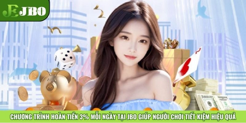 Chương trình hoàn tiền 3% mỗi ngày tại JBO giúp người chơi tiết kiệm hiệu quả