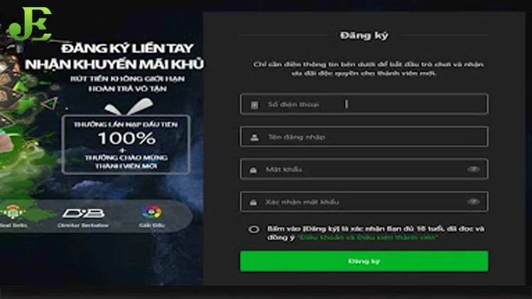 Hướng dẫn cách đăng ký tài khoản tại JBO