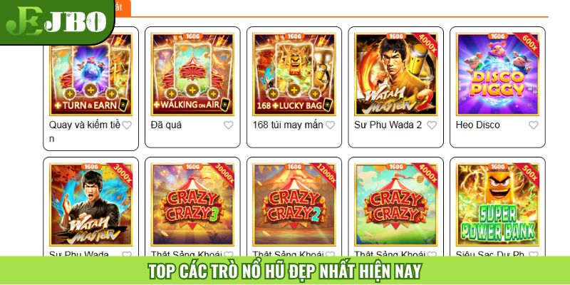 Danh sách trò nổ hũ đẹp nhất hiện nay